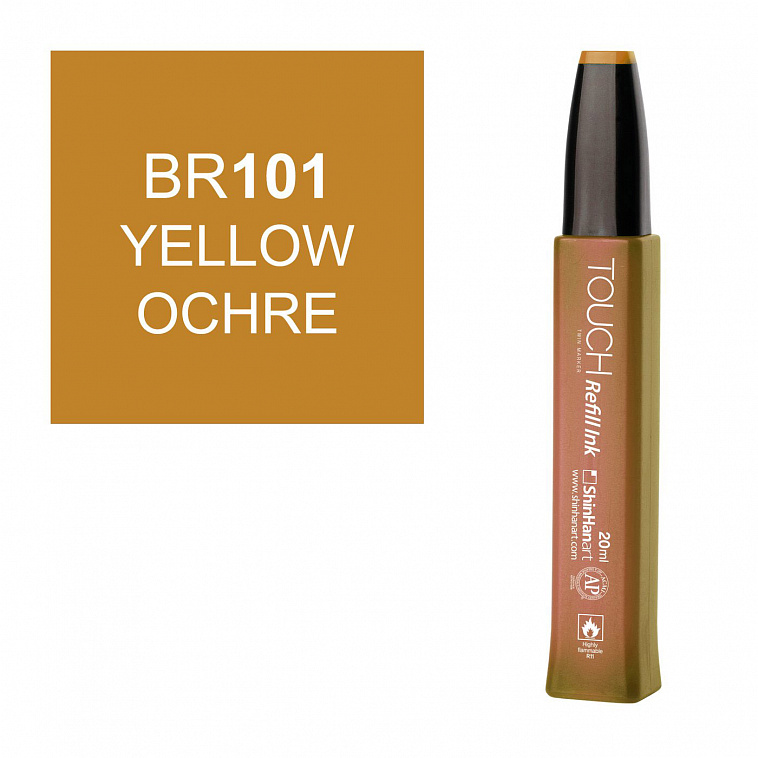 Заправка для маркеров Touch "Refill Ink" 20 мл BR101 Желтая охра 606x758