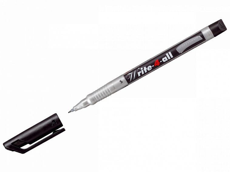 Маркер-ручка Stabilo перманетная 0,4 мм черный
