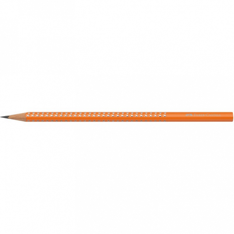 Карандаш чернографитный Faber-Castell "Sparkle Neon" B, цвет корпуса оранжевый