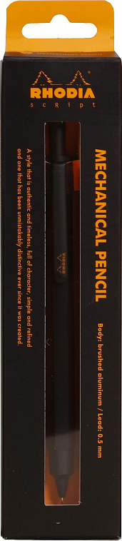 Карандаш механический Rhodia "scRipt" 0,5 мм, корпус алюминиевый черный
