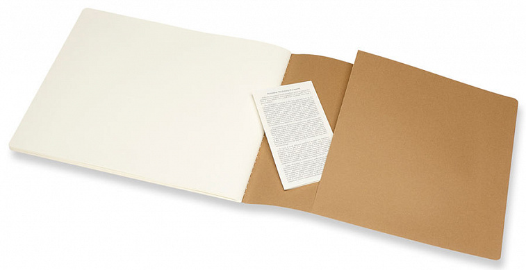 Блокнот для рисования Moleskine "Art cahier sketch album" 21,6x27,9 см 88 стр., обложка бежевая