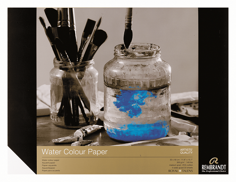 Альбом-склейка для акварели Talens "Rembrandt" 30х40 см 20 л 300 г 25% хлопок