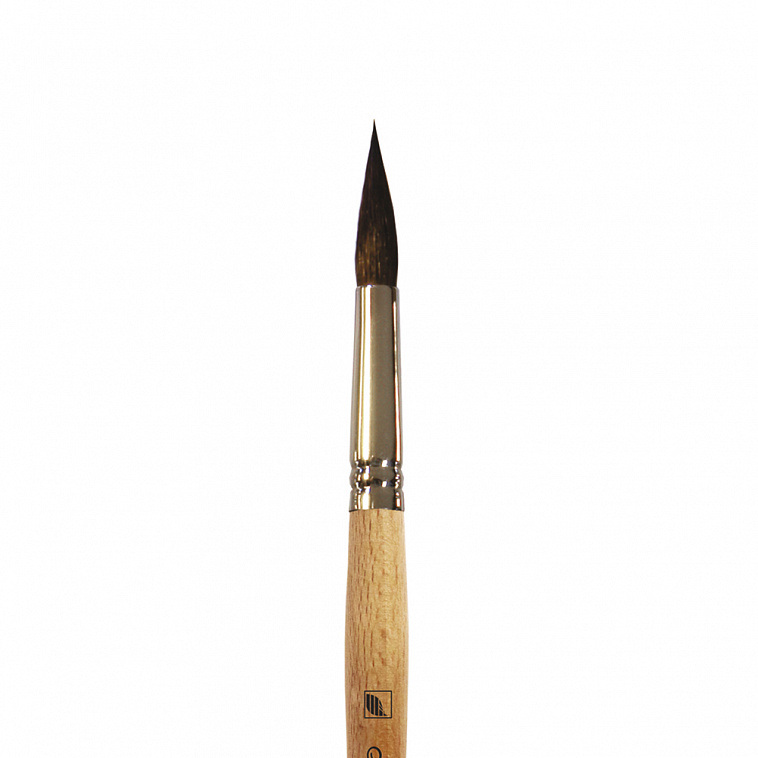 Кисть белка №8 круглая Альбатрос "Аврора" длинная ручка 606x758