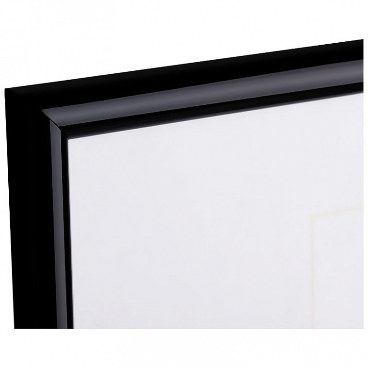 Рамка пластиковая OfficeSpace "Basic" 15х21 см, небьющееся стекло, черная