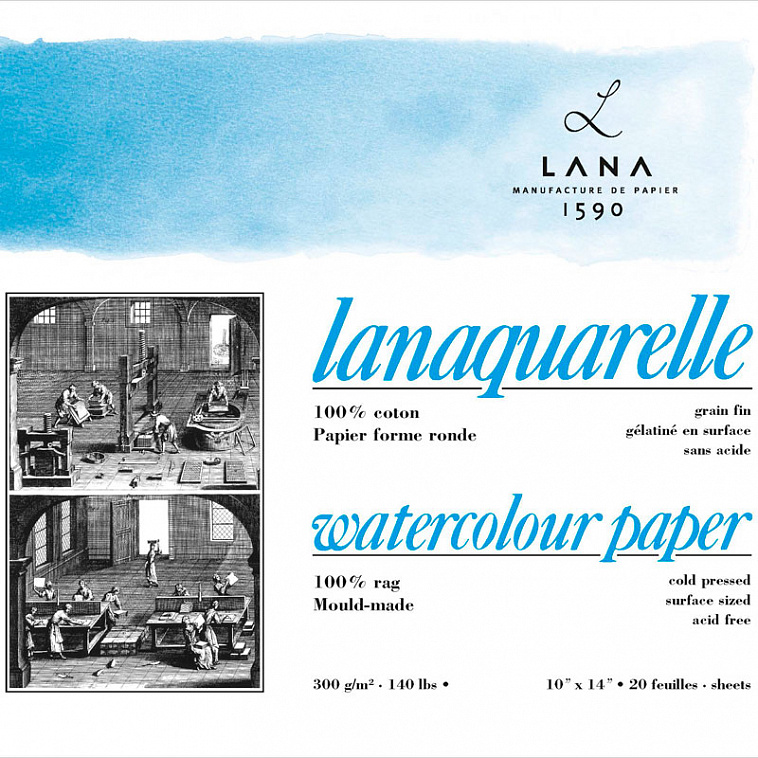 Альбом-склейка для акварели Lana "Lanaquarelle" Fin