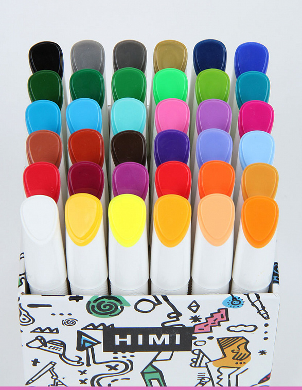 Набор мелков шелковых HIMI Silky Crayon 36 цв