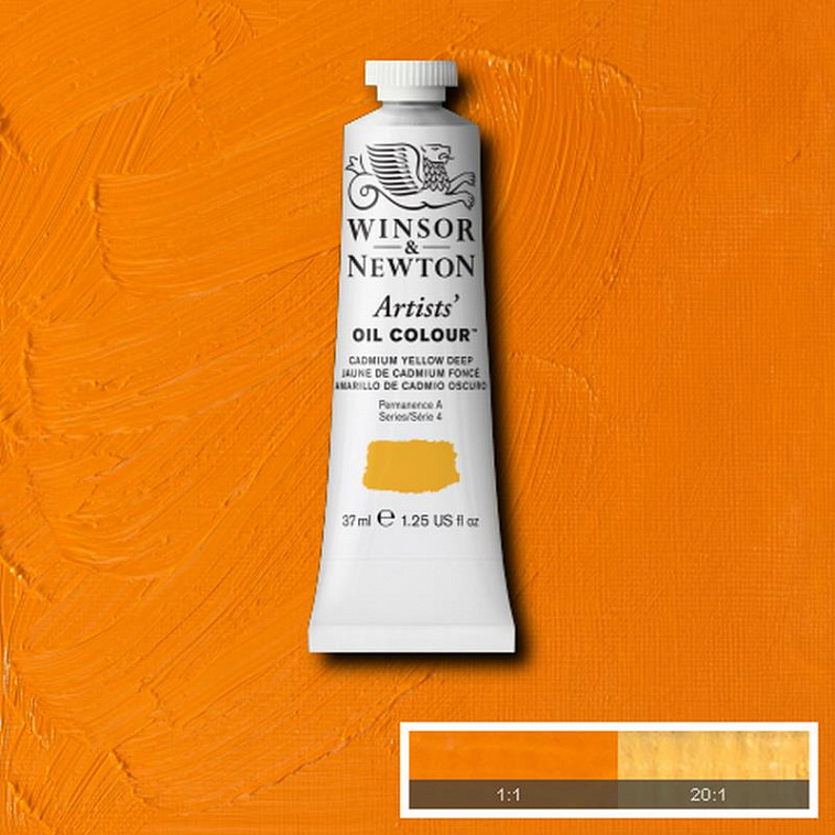 ♦Масло Winsor&Newton "ARTISTS" 37 мл насыщенно-желтый кадмий 606x758