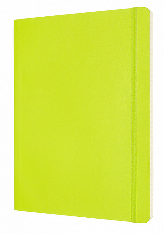 Записная книжка в линейку Moleskine "Classic Soft" XLarge 19х25 см 192 стр., обложка мягкая лайм 