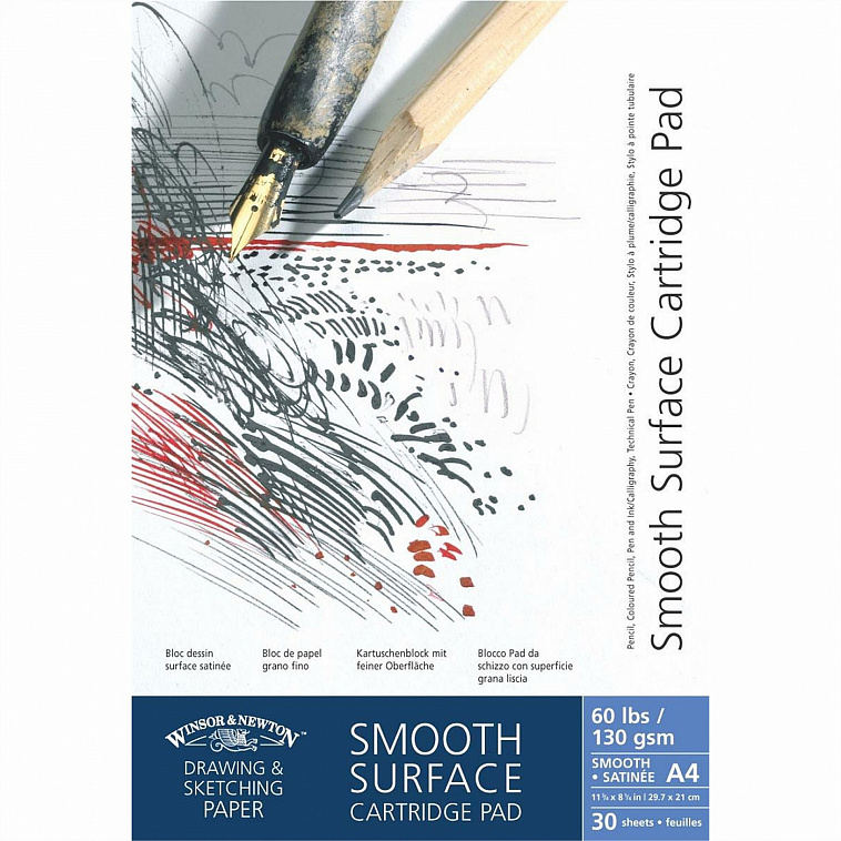 Альбом для графики Winsor&Newton "Smooth Surface Drawing" 21х29,7 см 30 л 130 г 