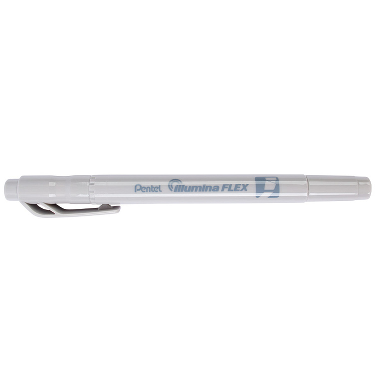 Текстовыделитель двусторонний Pentel "Illumina flex" 1,0 - 3,5 мм, перо скошенное, серый 606x758