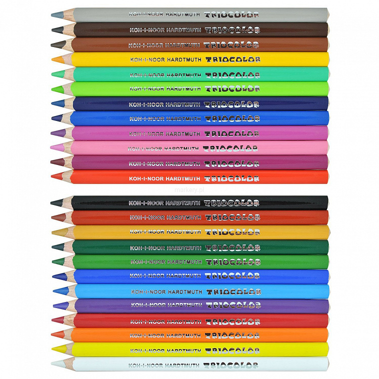 Набор карандашей цветных Koh-I-Noor "Triocolor" 24 цв трехгранные