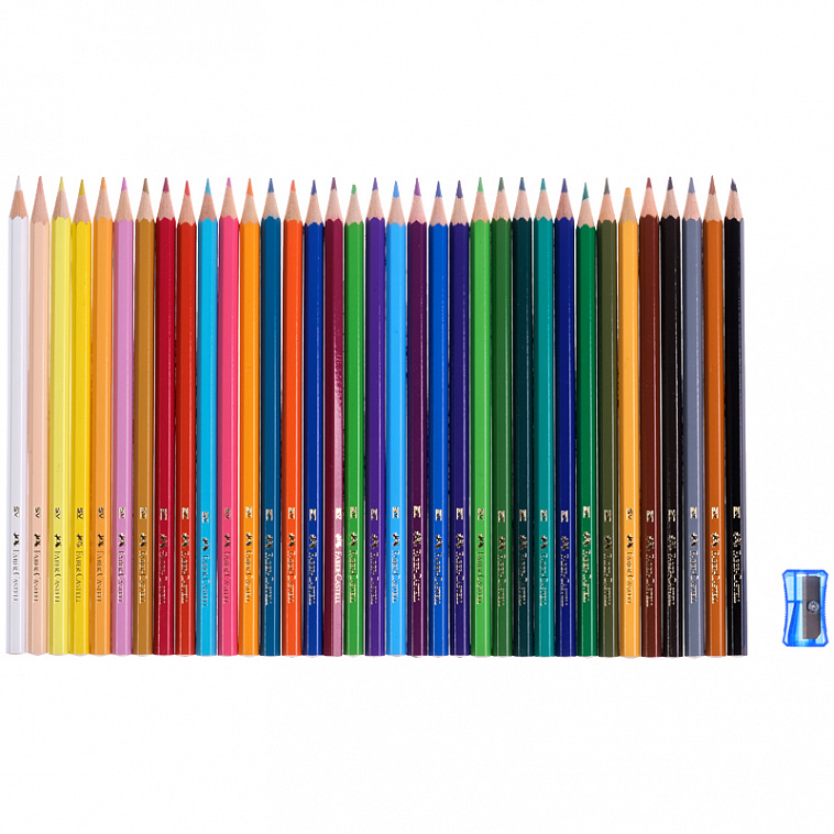 Набор карандашей цветных Faber-castell Eco "Замок" 36 цв + точилка в картоне  