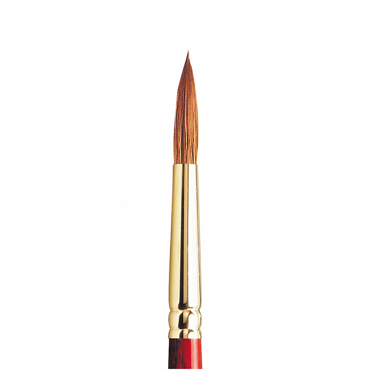 Кисть синтетика+соболь №8 круглая Winsor&Newton "Sceptre Gold II Synthetic Brush" короткая ручка