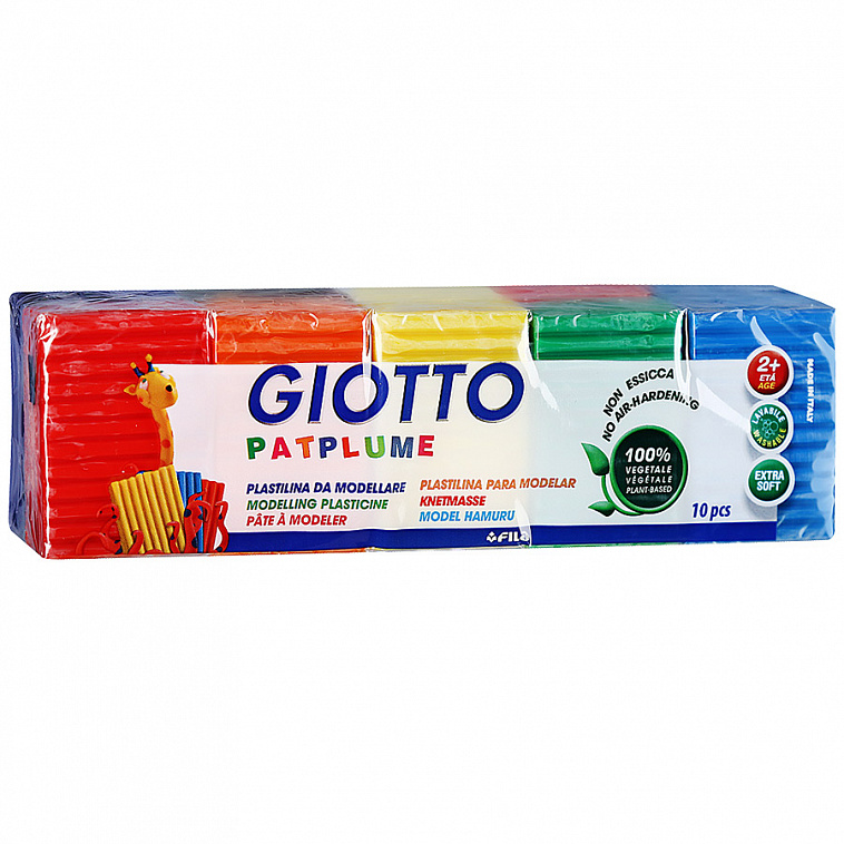 Набор пластилина FILA "GIOTTO PATPLUME" 10 цв*50 г  606x758