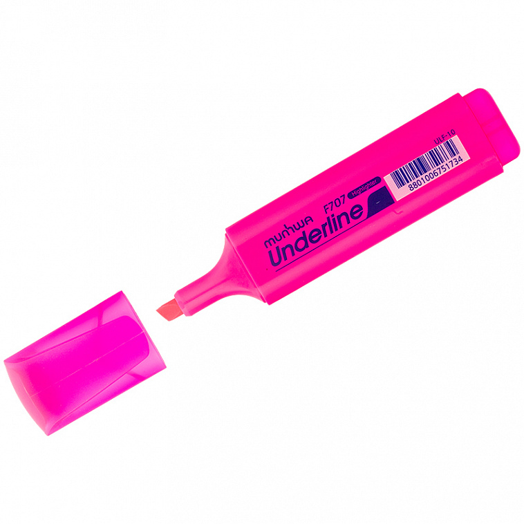 Текстовыделитель MunHwa "Highlighter" 1-5 мм, розовый