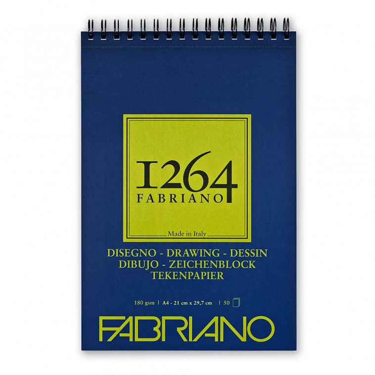 Альбом для графики на спирали Fabriano "1264 DRAWING" 21х29,7 см 50 л  180 г