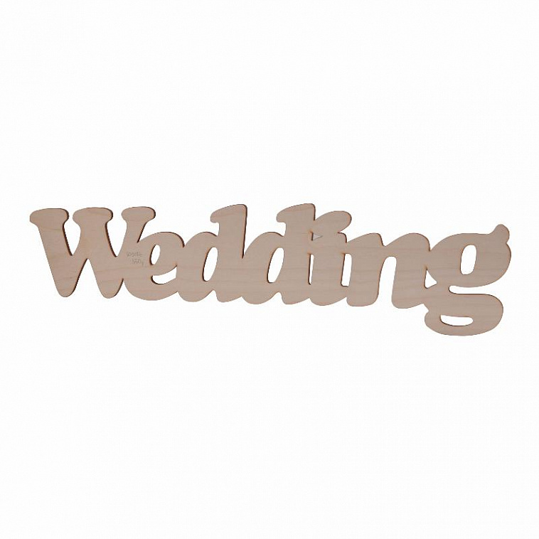Заготовка деревянная Эль-Стар Слово "Wedding"