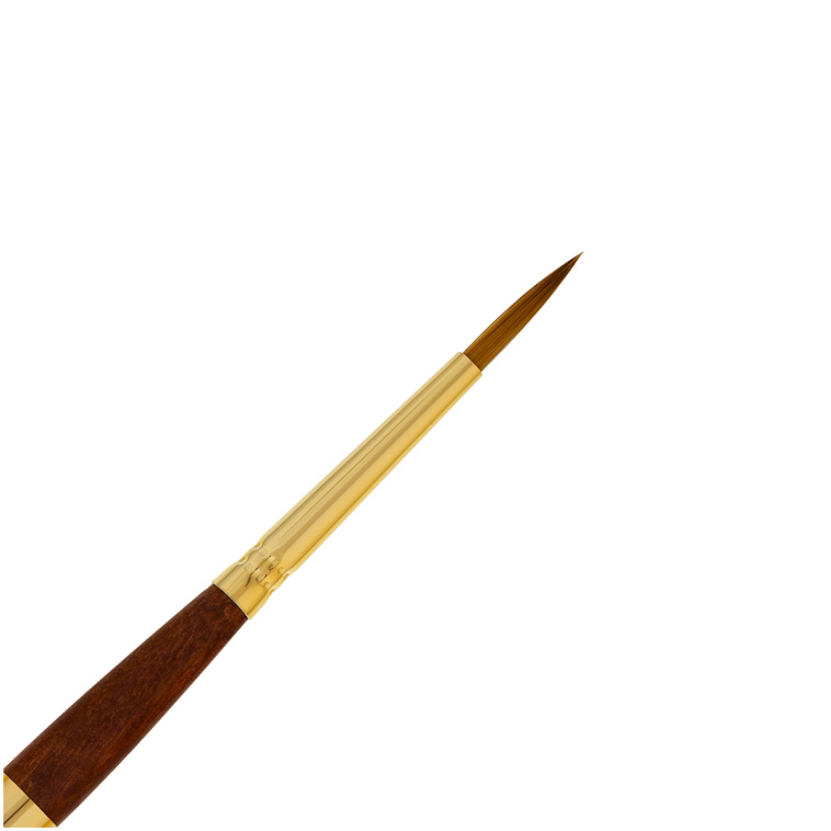 Кисть синтетика имитация колонка двухсторонняя, круглая №3, круглая  №6 "Классика" складная ручка 606x758