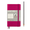 Записная книжка в линейку Leuchtturm Pocket A6 123 стр., мягкая обложка фуксия