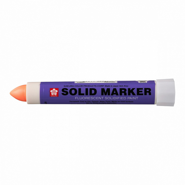 Маркер на твердой основе для высоких температур Sakura "Solid" 13 мм флуоресцентный Оранжевый
