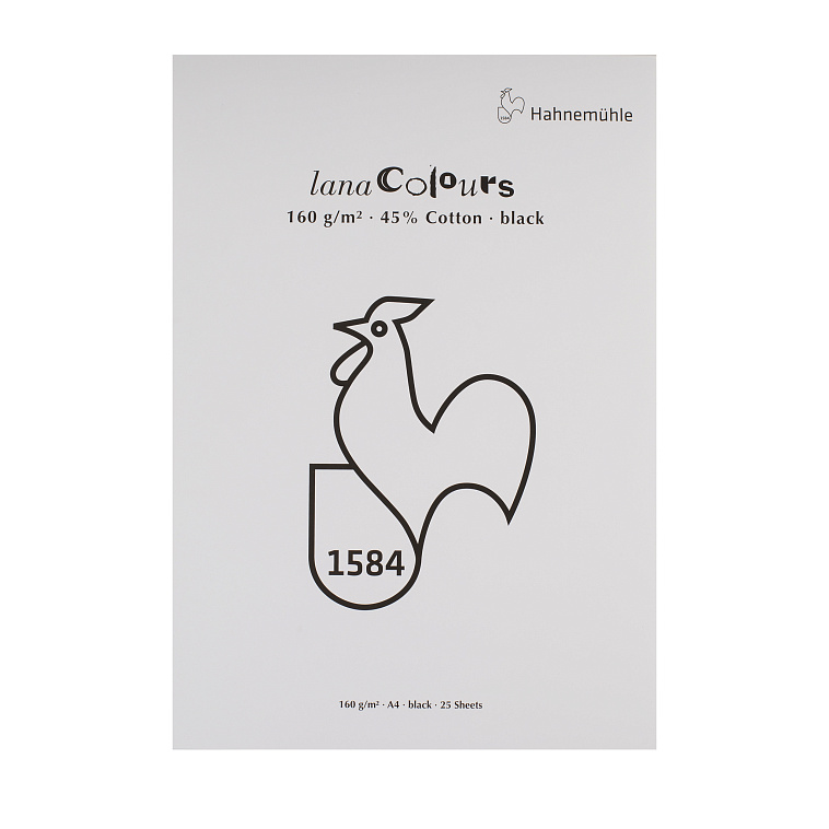 Альбом-склейка для пастели Lana "COLOURS" 21х29,7 см 25 л 160 г, черный 606x758