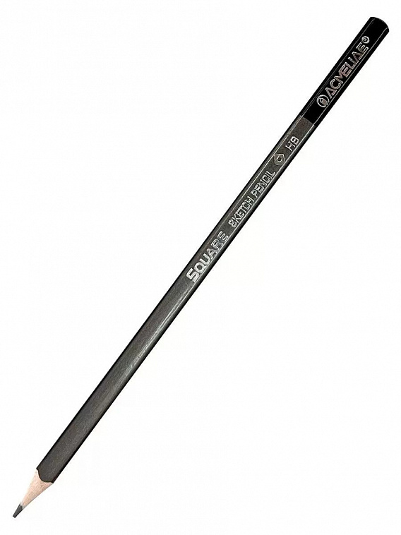 Набор чернографитных карандашей, квадратных Acmeliae 8 твердостей (2H,H,HB,B,2B,4B,6B,8B) в металле