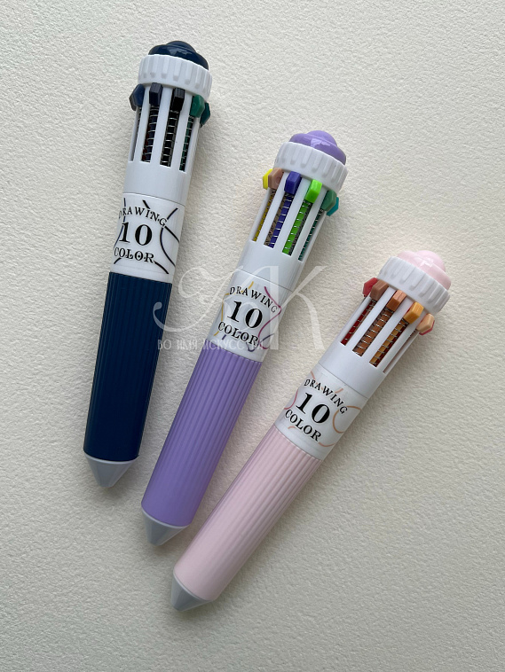 Набор многоцветных ручек шариковые Languo, 0,8 мм, 3 шт, 30 цветов 606x758