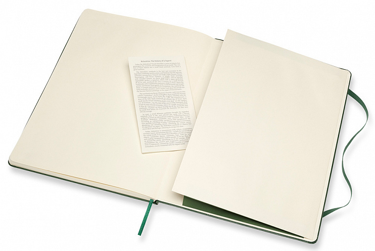 Записная книжка, пунктир Moleskine "Classic" XLarge 19х25 см 192 стр, твердая обложка зеленая
