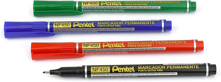 Маркер перманентный Pentel "Fine Point" 1,6 мм, пулевидный 606x758