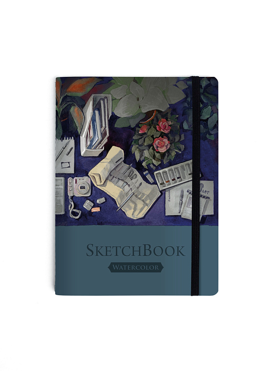 Скетчбук для акварели Малевичъ "Monet" Юбилейный 12 л 300 г, 100% хлопок, на сшивке 606x758