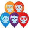 Воздушные шары MESHU "Cute kittens" 10 шт., М12/30 см, пастель, ассорти 1