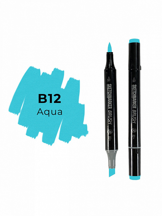Маркер двухсторонний на спиртовой основе Sketchmarker Brush Цвет Вода 606x758
