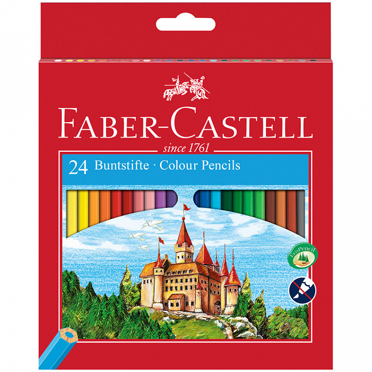 Набор карандашей цветных Faber-castell Eco "Замок" 24 цв 606x758