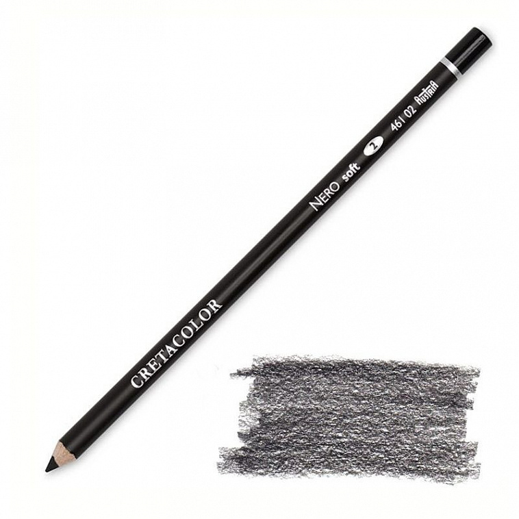 Карандаш водостойкий на масляной основе Cretacolor"Неро" твердость 2, мягкий 606x758