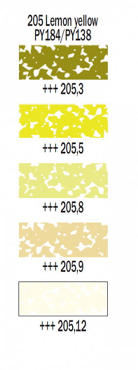 Набор сухой пастели Talens "Rembrandt" Холодный желтый 5 цв, в картонной коробке 606x758