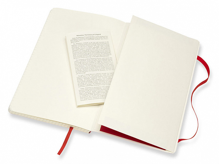 Записная книжка в клетку Moleskine "Classic Soft" 130х210 мм 192 стр мягкая обложка, красный