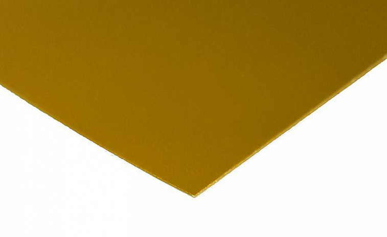 Картон дизайнерский, высокоглянцевый односторонний цветной Decoriton лист 29х42 см 250 г, золото