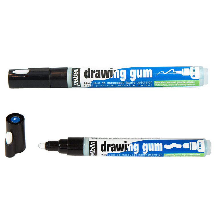 Маркер с маскирующей жидкостью Pebeo Drawing gum 4 мм, 5,5 мл 606x758