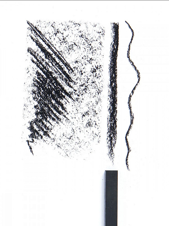 Уголь прессованный Малевичъ экстра мягкий, набор квадратных мелков, 3 шт 606x758