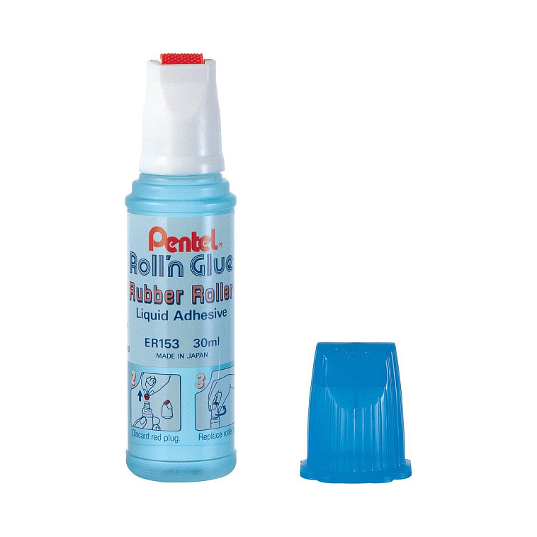 Клей роликовый Pentel "Roll'N Glue" 30 мл, голубой корпус 606x758