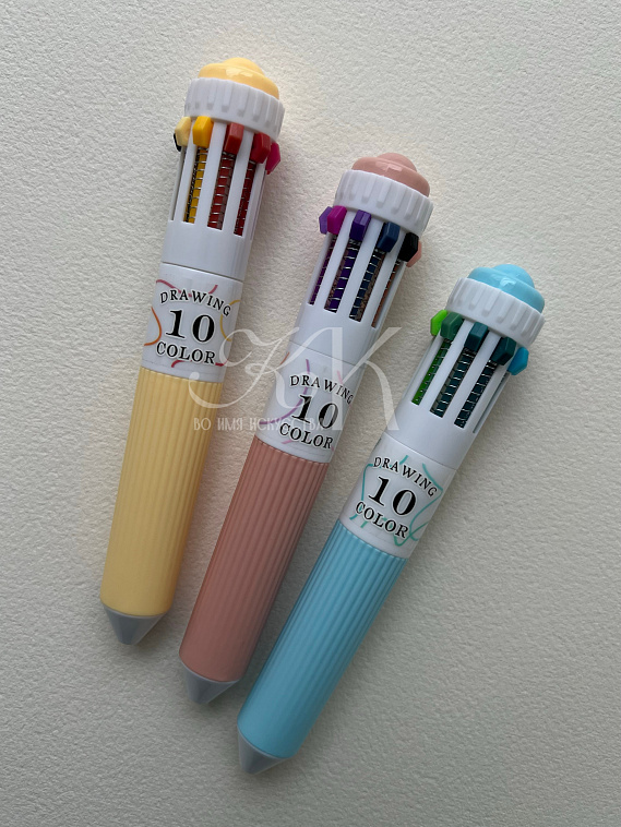 Набор многоцветных ручек шариковые Languo, 0,8 мм, 3 шт, 28 цветов 606x758