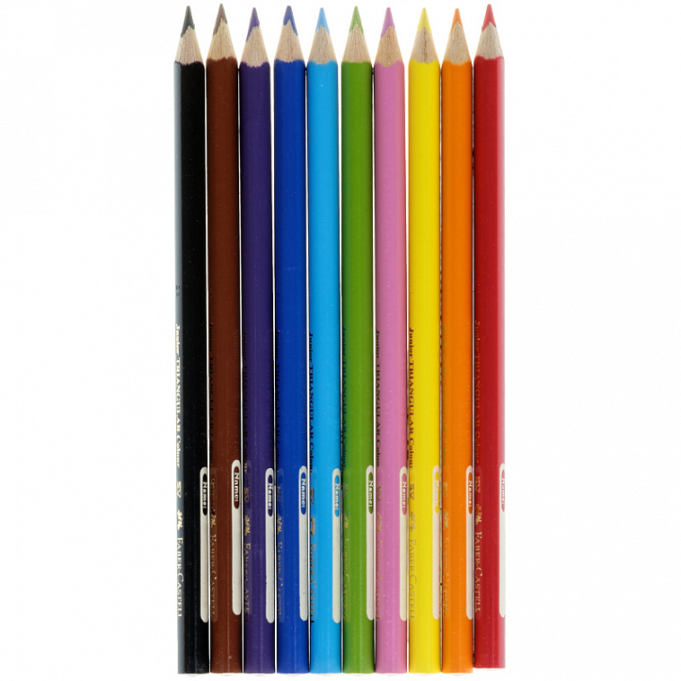 Набор карандашей цветных Faber-castell "Junior Grip" 10 цв трехгранные в картоне  