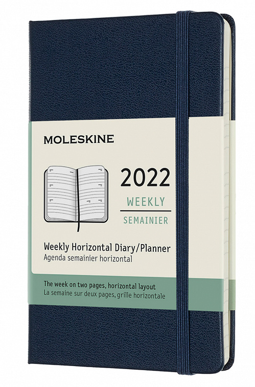 Еженедельник Moleskine "CLASSIC WKLY" Pocket 9x14 см 144 стр., синий сапфир