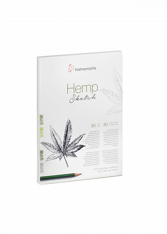 Альбом-склейка для набросков Hahnemühle "Hemp Sketch"  A5 80 л 80 г, волокна конопли 60% и хлопок 40 606x758