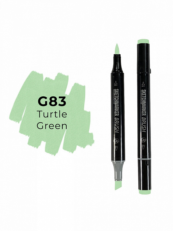 Маркер двухсторонний на спиртовой основе Sketchmarker Brush Цвет Зеленая черепаха 606x758