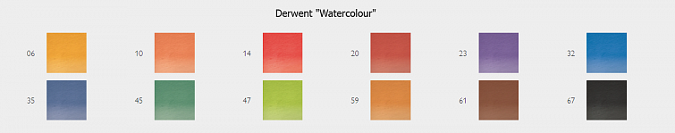 Наборы карандашей Derwent "Waterсolour" и Derwent "Skintones" 12 цв в метал кор