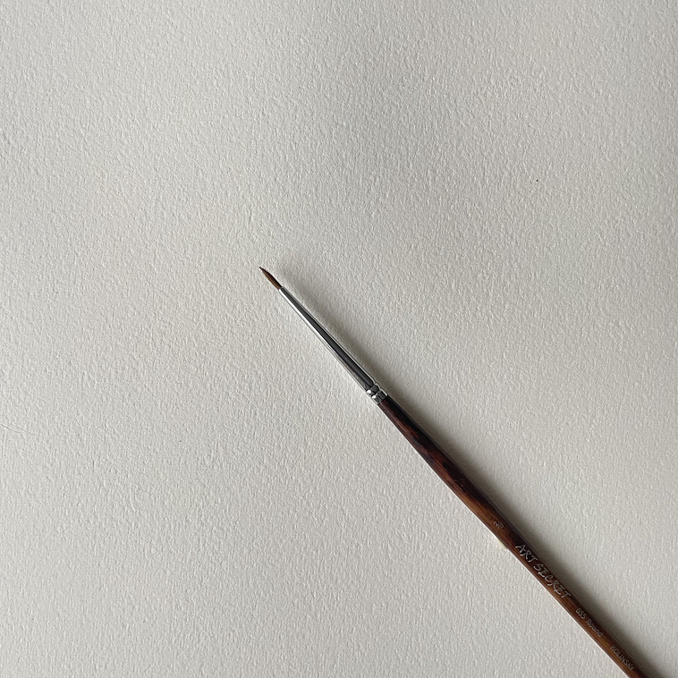 Кисть колонок 2/0 Art Secret, длинная ручка, 655R 606x758