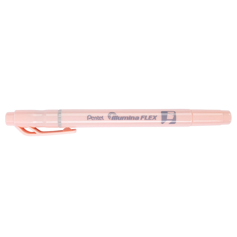 Текстовыделитель двусторонний Pentel "Illumina flex" 1,0 - 3,5 мм, перо скошенное, оранжевый 606x758