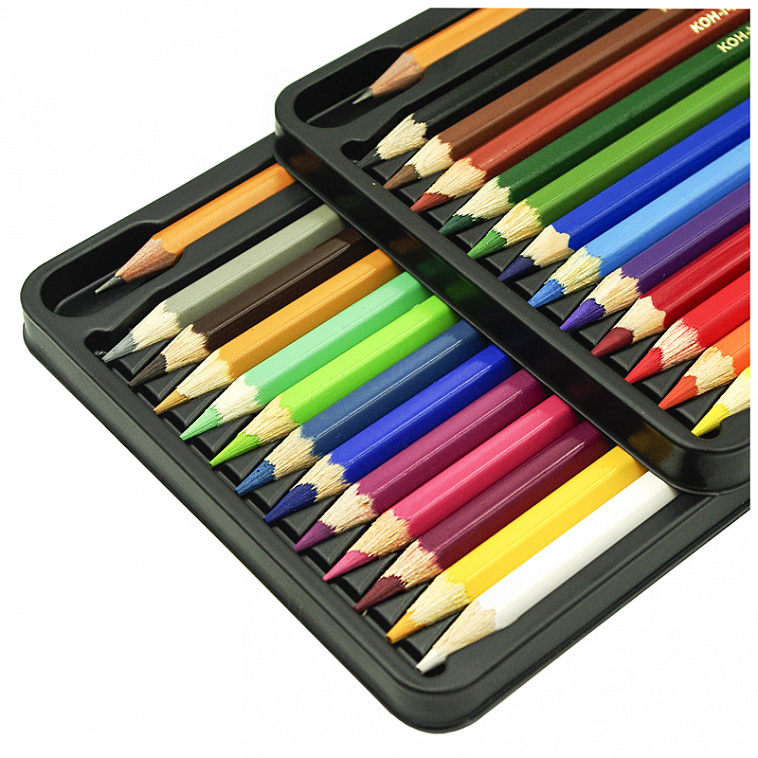 Набор карандашей цветных Koh-I-Noor "Polycolor 3834" 24 цв., заточен.+ точилка+2 ч/гр. кар. 