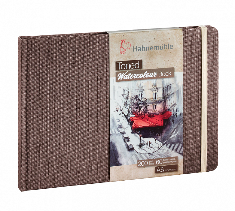 Альбом для акварели Hahnemuhle "Watercolour book"A6 30 л 200 г целлюлоза 100%, мелкое зерно, бежевый 606x758